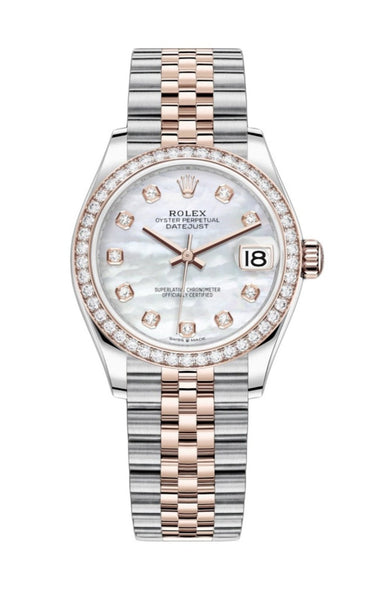 Rolex Datejust 31mm Mother Of Pearl Dial Rose Gold / Steel Reference #278381RBR - WatchesOff5thWatch